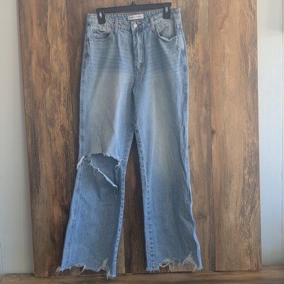 Flying Monkey Destroyed Light Wash Dad Jean 51689R Size 28 - Picture 2 of 7